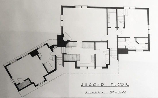 Photo of floor plan of Braewick estates house