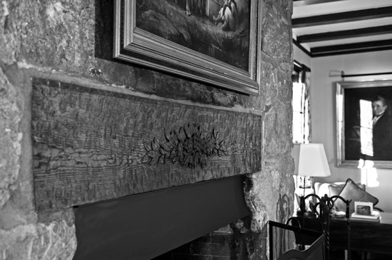 Fireplace lintel in Llaurellyn