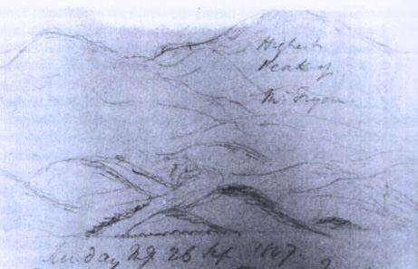 Simms sketch of Mt. Tryon