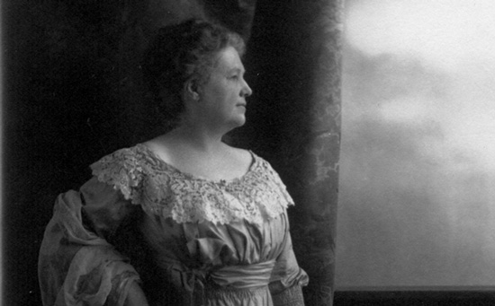 Grayscale image of Emma Payne Erskine