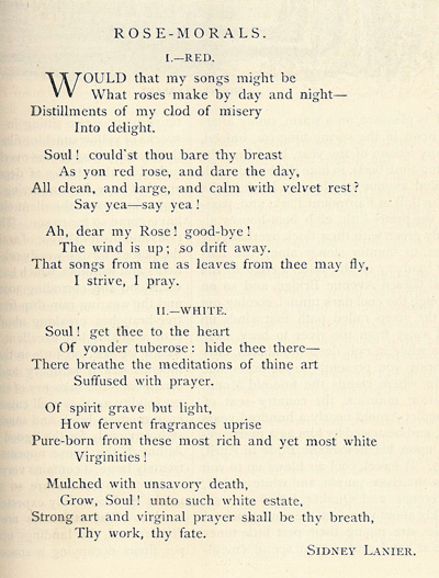 Poem by Sidney Lanier