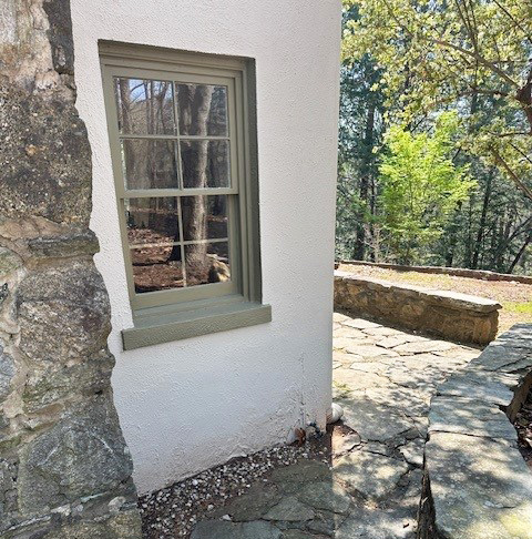 1926 Stucco house window