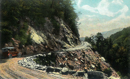 Difficult and unsafe Asheville Hwy mountain road