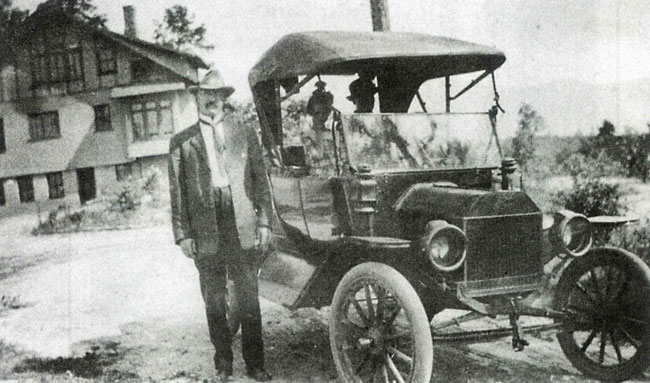 Photo of Dr. Grady and his car