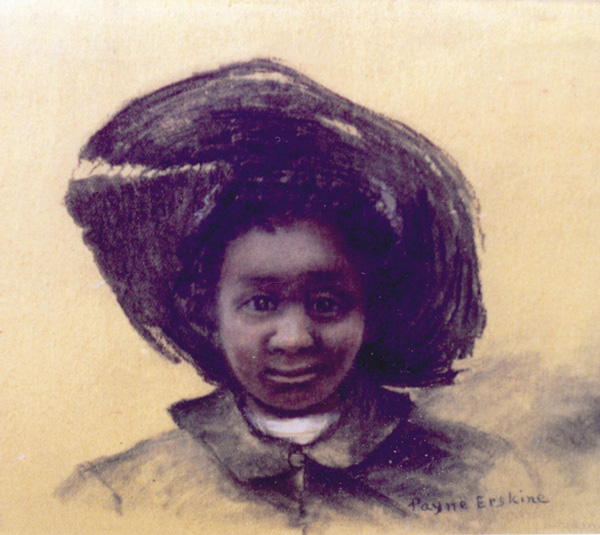 Paiting of child at McAboy hotel by Emma Payne Erskine