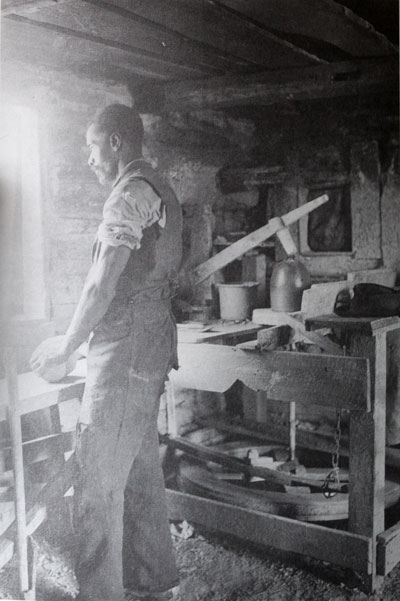 Rich Williams making pot