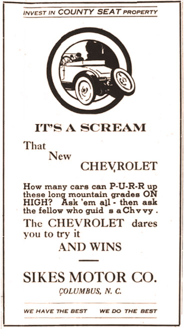 Sikes Chevy ad